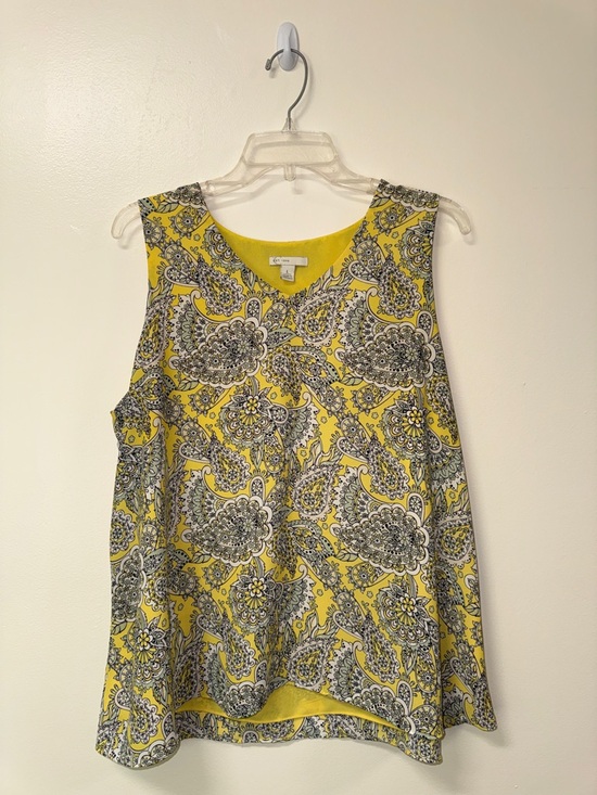 Cato Tops - Cato Yellow Paisley Sleeveless Camisole